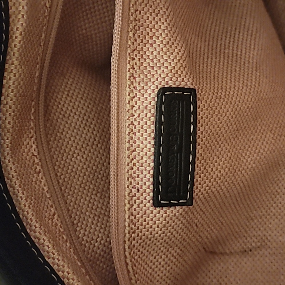 Dooney & Bourke Black Trim Logo Canvas Shoulder Bag - Picture 8 of 8